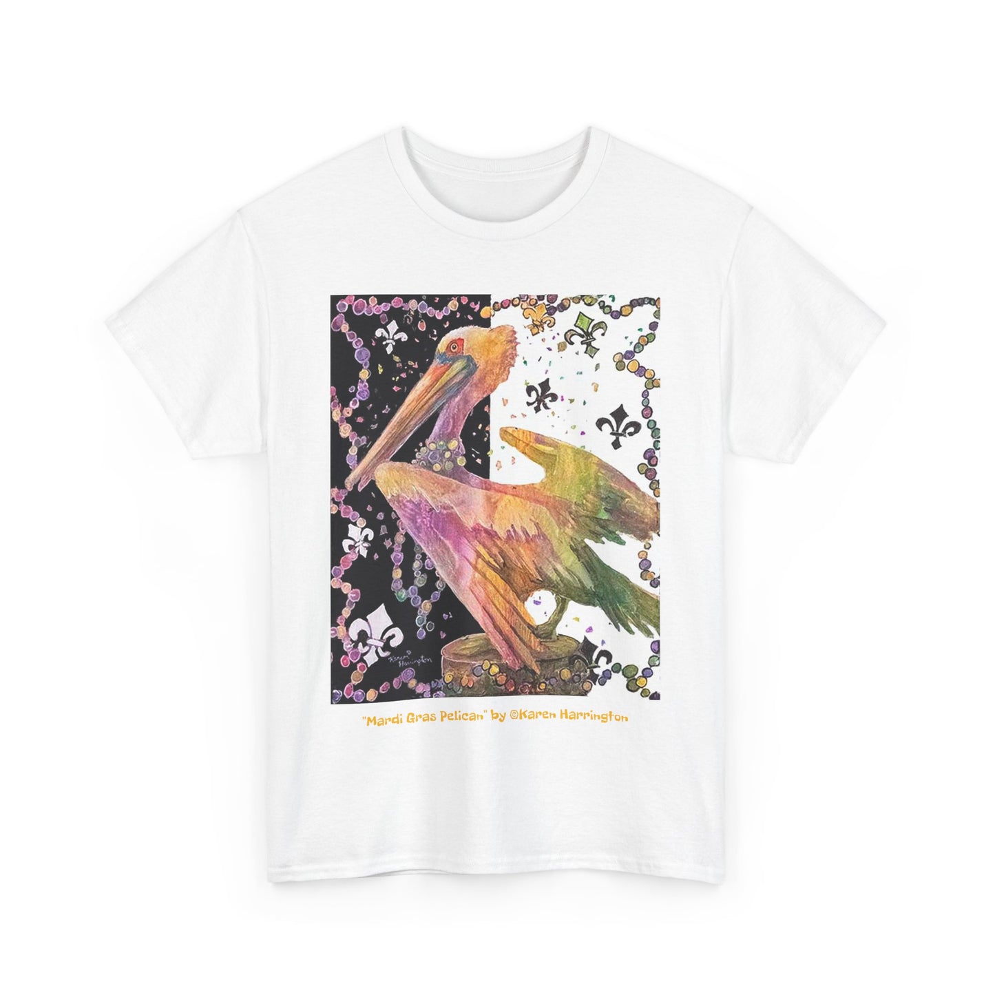 Colorful Pelican Art Unisex Tee, Summer Casual Shirt, Beachwear, Nature Lover Gift, Wildlife Tee, Unique Art Apparel
