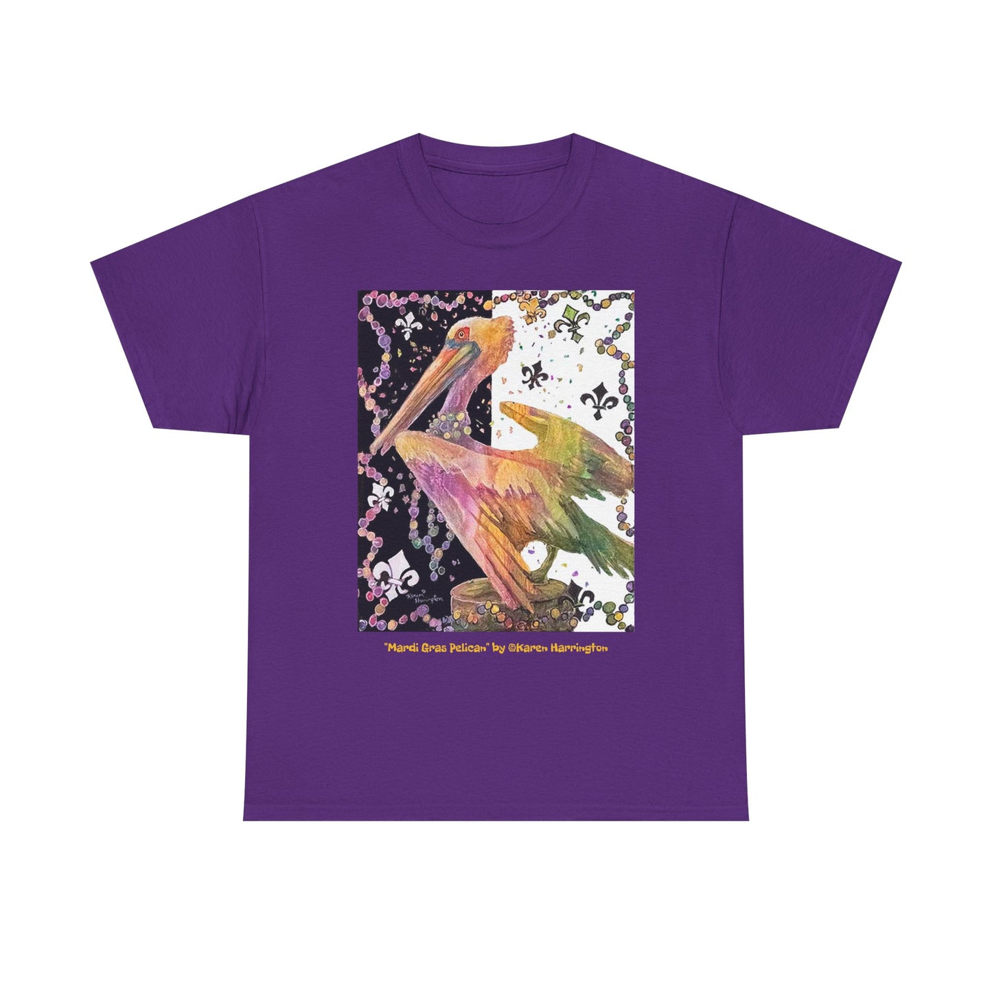 Colorful Pelican Art Unisex Tee, Summer Casual Shirt, Beachwear, Nature Lover Gift, Wildlife Tee, Unique Art Apparel