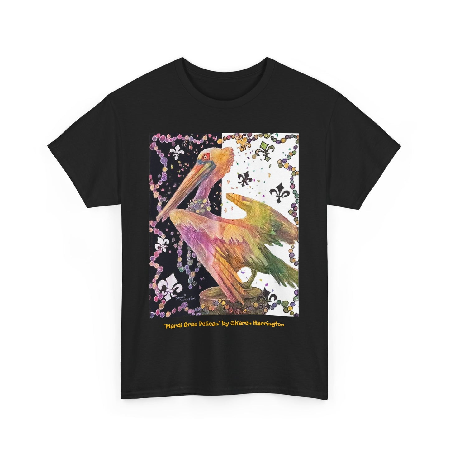 Colorful Pelican Art Unisex Tee, Summer Casual Shirt, Beachwear, Nature Lover Gift, Wildlife Tee, Unique Art Apparel