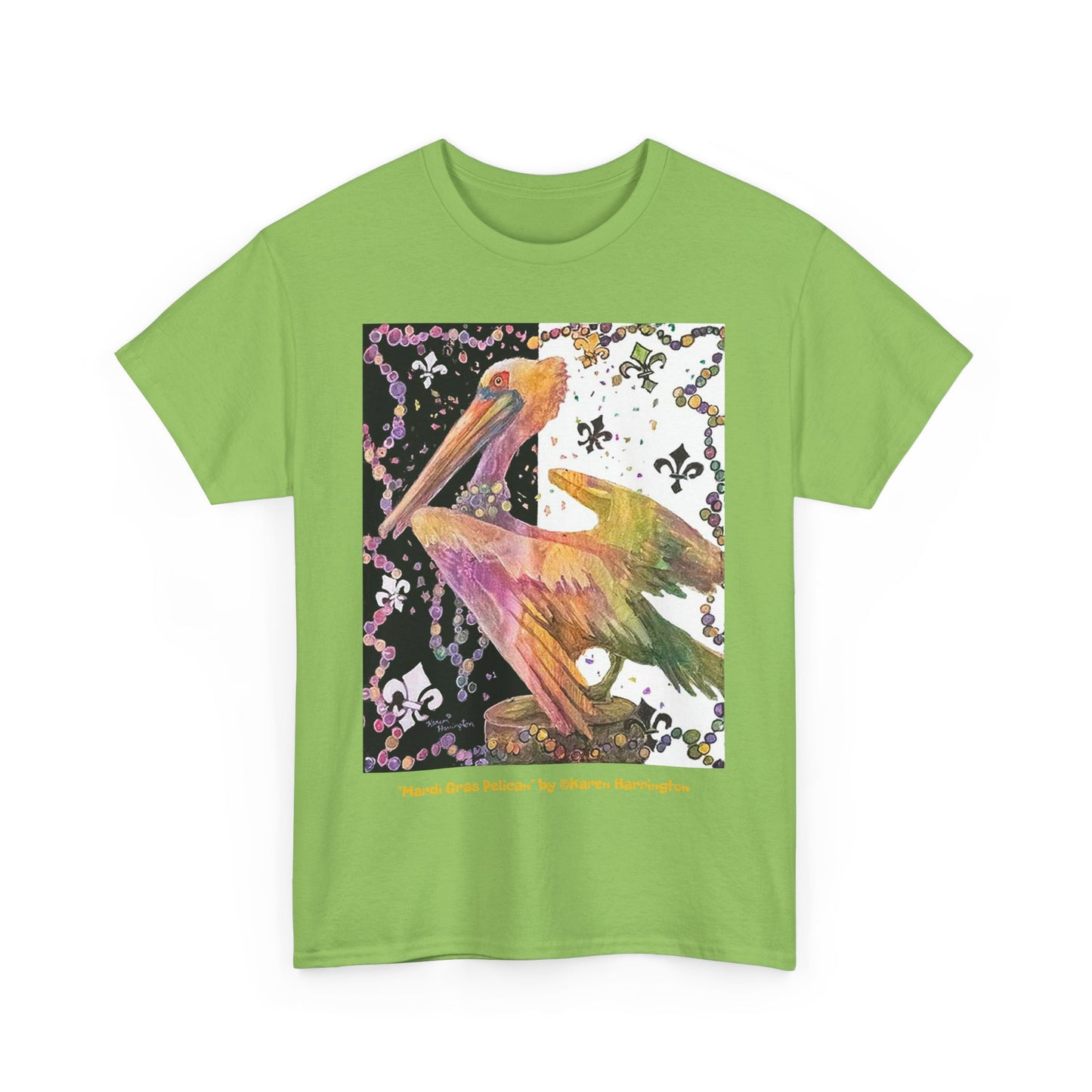 Colorful Pelican Art Unisex Tee, Summer Casual Shirt, Beachwear, Nature Lover Gift, Wildlife Tee, Unique Art Apparel