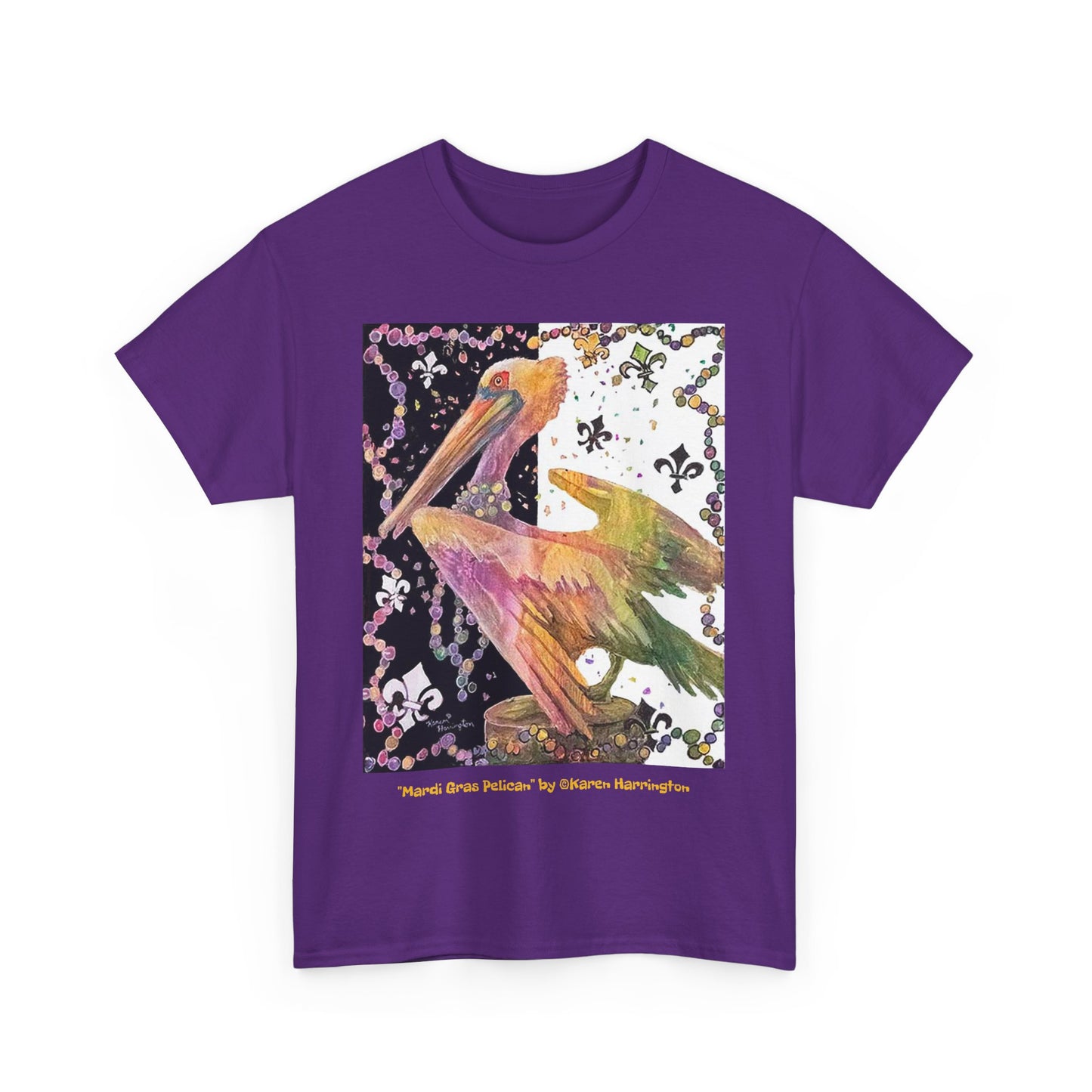 Colorful Pelican Art Unisex Tee, Summer Casual Shirt, Beachwear, Nature Lover Gift, Wildlife Tee, Unique Art Apparel