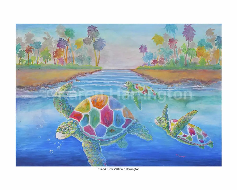 ’Island Turtles’ Limited Edition Giclée Print
