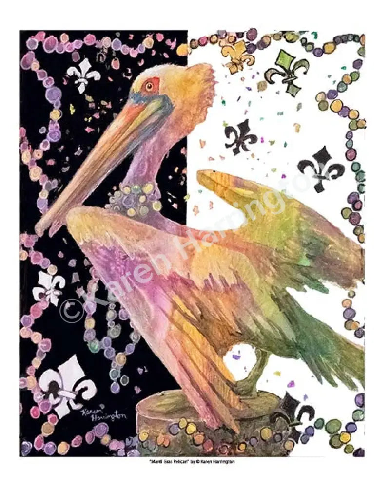 Mardi Gras Pelican- Limited Edition Giclée