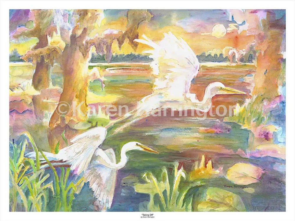 Taking Off (egrets) - Limited Edition Giclée