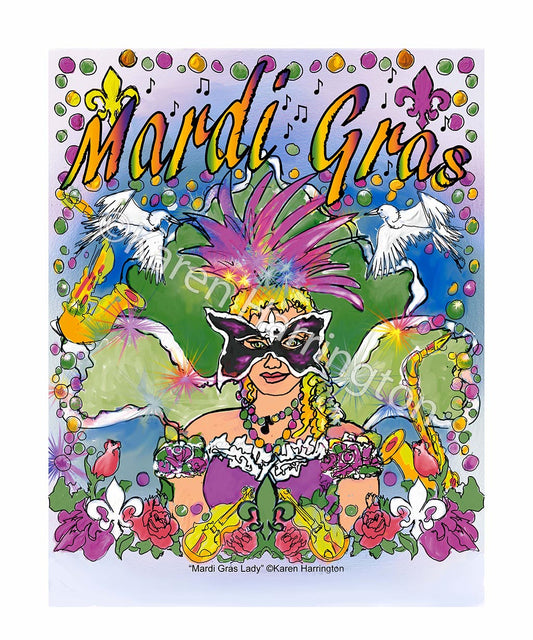 "Mardi Gras Lady" Giclée Print (Open Edition)