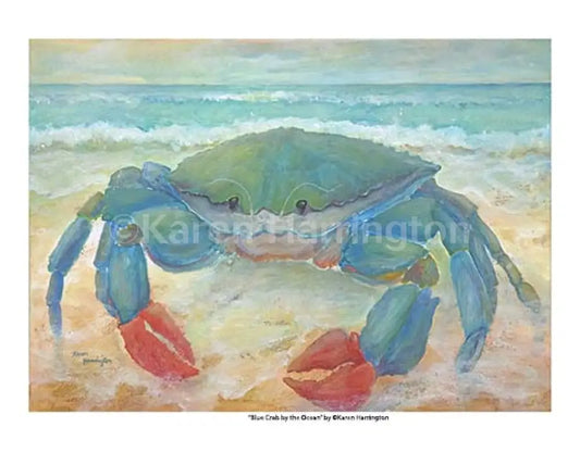Blue Crab by the Ocean- Limited Edition Giclée