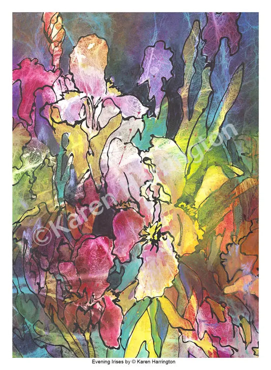 ’Evening Irises’ Limited Edition Giclée Print