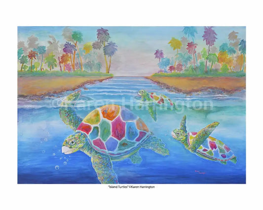 ’Island Turtles’ Limited Edition Giclée Print