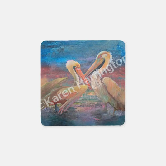 Pelican Tango- Coasters Neoprene Back (Square) 4PK Coasters