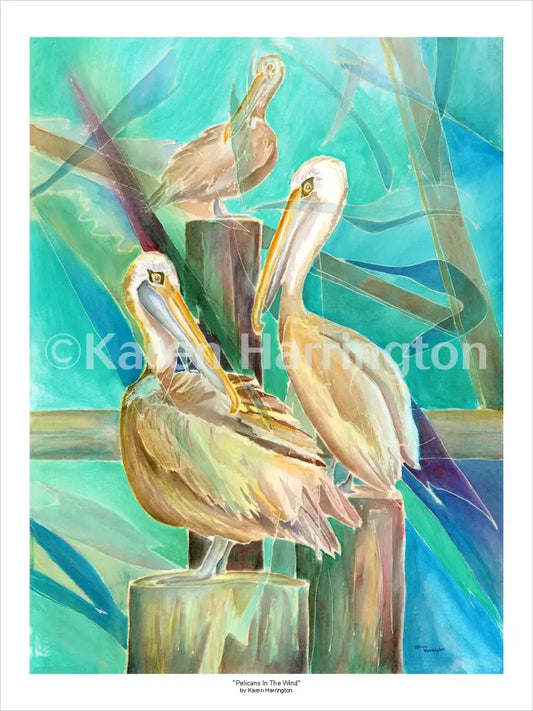 ’Pelicans in the Wind’- Limited Edition Giclée