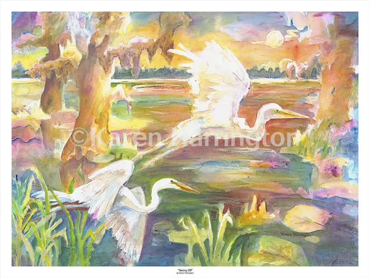 Taking Off (egrets) - Limited Edition Giclée