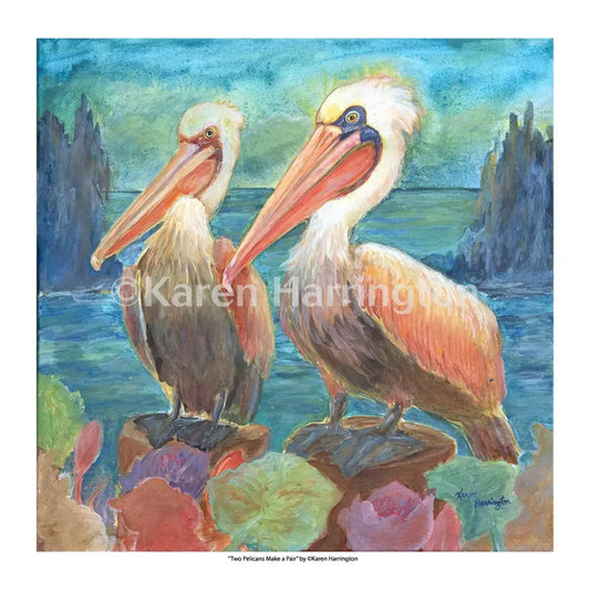’Two Pelicans Make a Pair’- Limited Edition Giclée